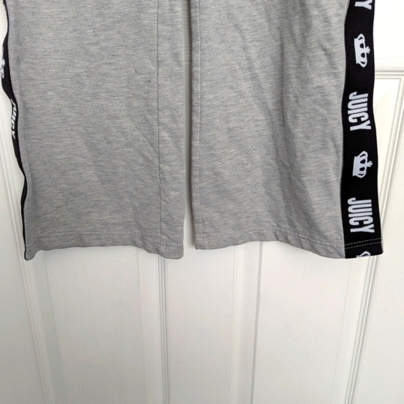 Juicy Couture Women's (Size Small) Light Gray Track Pants with Black Logo Trim - Picture 4 of 14
